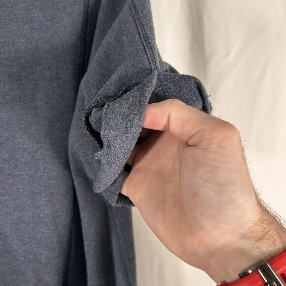 Lululemon Hoodie Sweater Women's 8 Blue Short Sleeve Pockets Drawstring - Picture 5 of 11